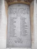 Baptist Church Roll of Honour